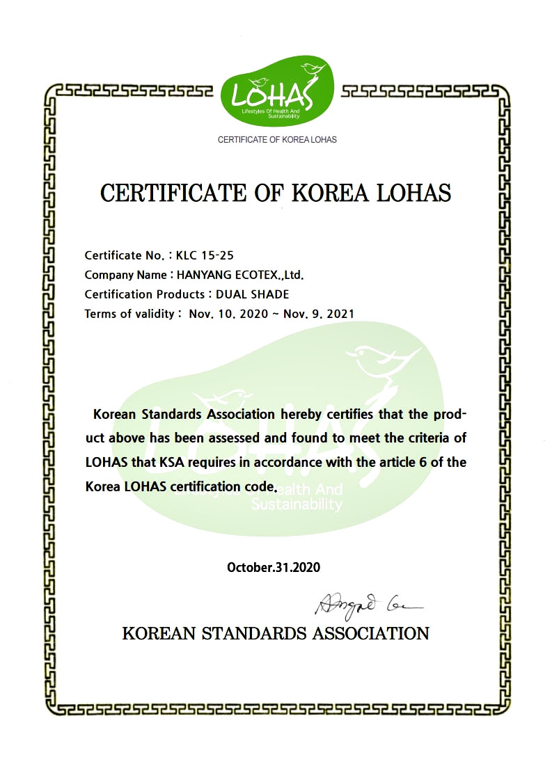 Repblic of Korea LOHAS Certification